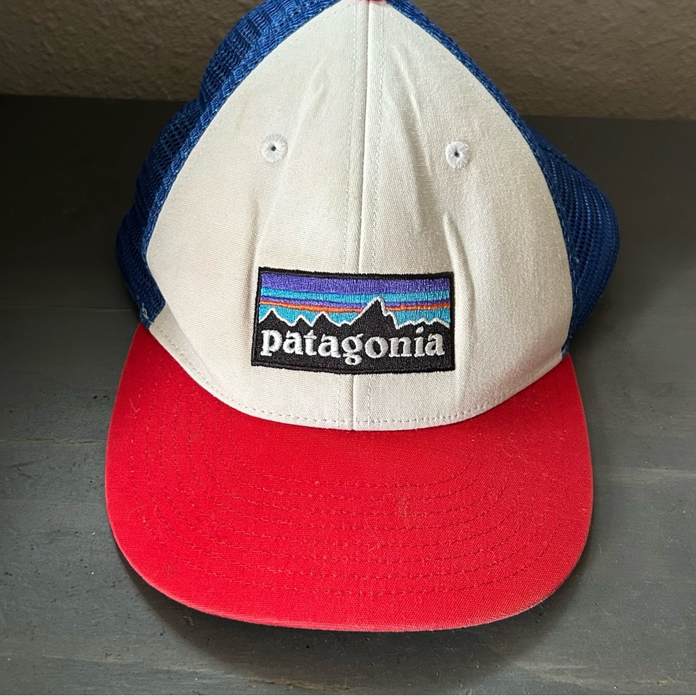 Vintage Patagonia red white and blue  Trucker Hat